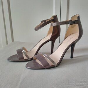 Bronze Metallic Strappy High-Heel Sandals NWOT